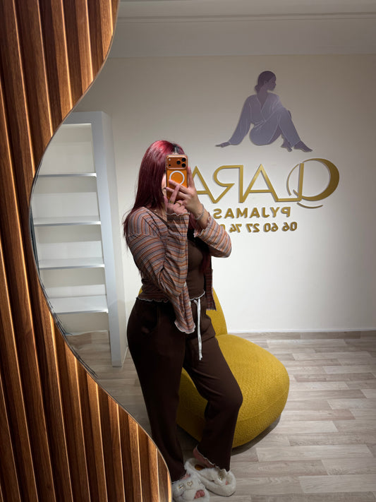 بيجامة 3 قطع قطن نصف الموسم