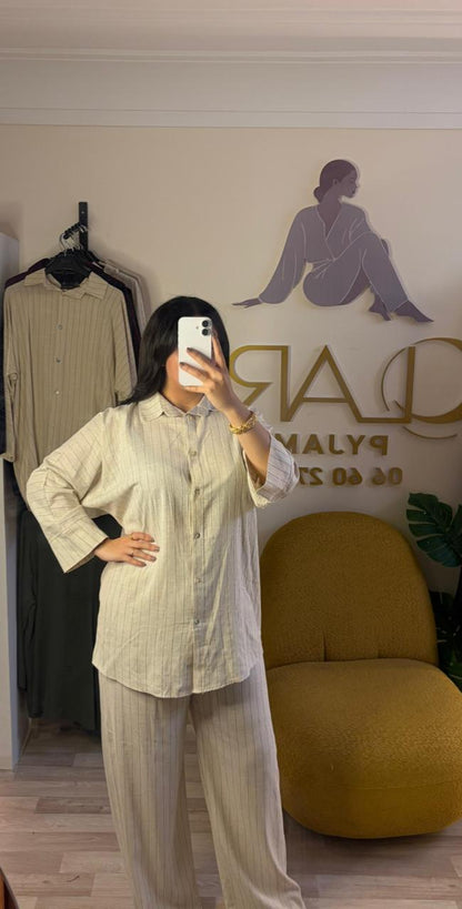 طقم نسائي أنيق بستايل عصري ومريح 🌿
